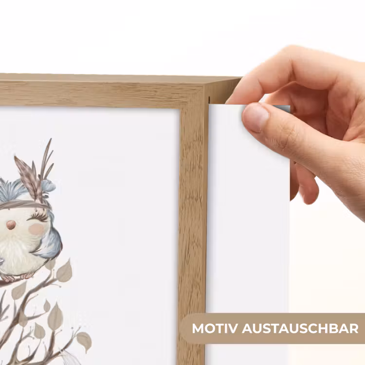 Wilde dieren - Bos - Illustratie Light Box met batterij (Wandlamp kind) middel -USP_websiteprintDE