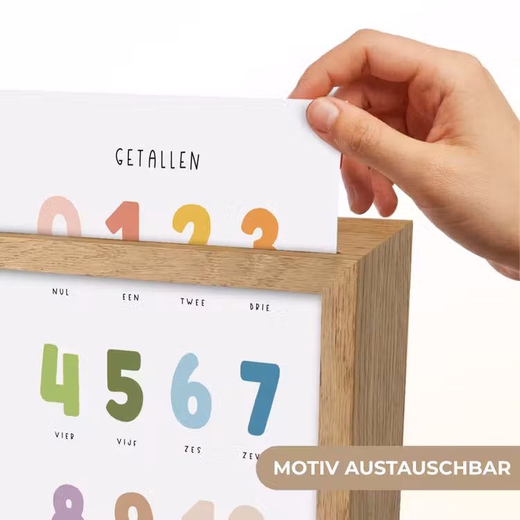 Getallen - Educatief - Leren tellen - Cijfers oefenen voor kinderen - Kleuren Light Box met kabel (Wandlamp kind) klein -USP_websiteprintDE