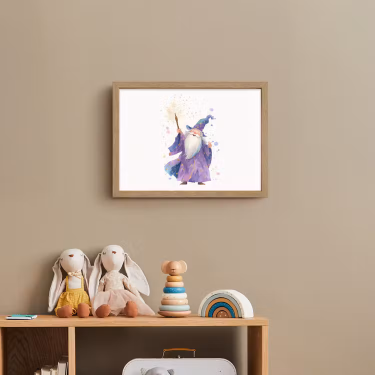 Tovenaar - Magie - Paars Light Box met batterij (Wandlamp kind) middel -sfeer2_kind