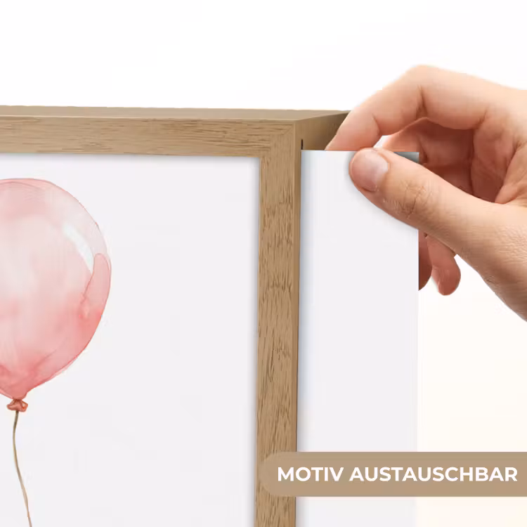 Zebra - Baby - Dieren - Roze ballon Light Box met batterij (Wandlamp kind) middel -USP_websiteprintDE