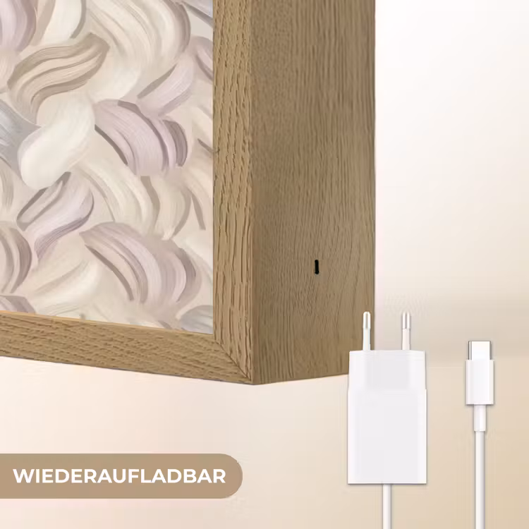 Abstract - Golvend - Pastel Light Box met batterij (Wandlamp) middel 907 -USP_websiteoplaadbaarDE
