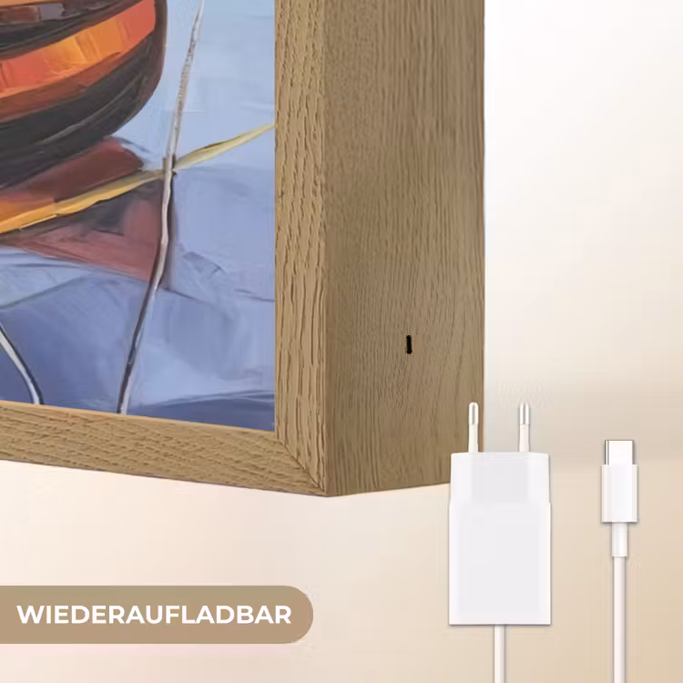 Abstract - Kunst - Boot - Kleuren Light Box met batterij (Wandlamp) middel -USP_websiteoplaadbaarDE