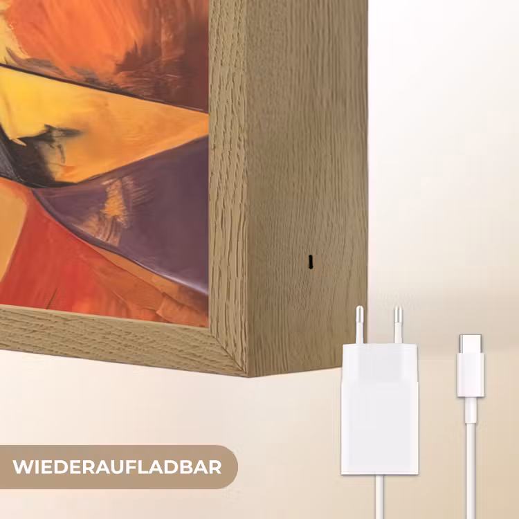 Abstract - Kunst - Schilderij - Kleuren Light Box met batterij (Wandlamp) middel -USP_websiteoplaadbaarDE