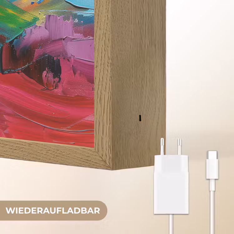 Abstract - Verflook - Modern - Kleurrijk Light Box met batterij (Wandlamp) middel -USP_websiteoplaadbaarDE