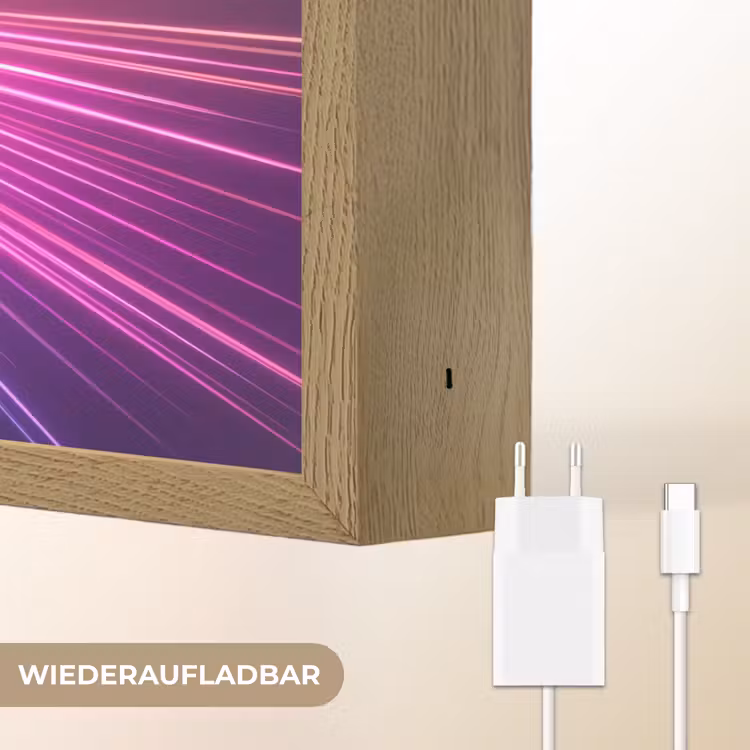 Abstract - Light - Burst - Modern - Colorful Light Box met batterij (Wandlamp) middel -USP_websiteoplaadbaarDE