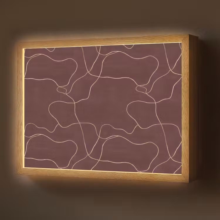 Abstract - Modern - Bruin Light Box met batterij (Wandlamp) middel 907 -z3d_website