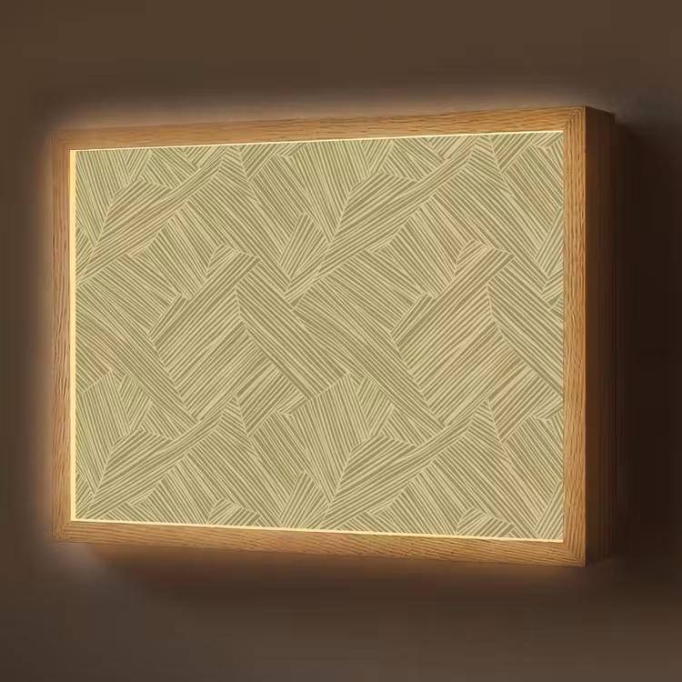 Abstract - Modern - Groen Light Box met batterij (Wandlamp) middel 907 -z3d_website