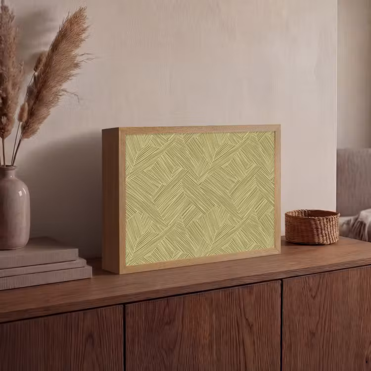 Abstract - Modern - Groen Light Box met batterij (Wandlamp) middel 907 -sfeer2