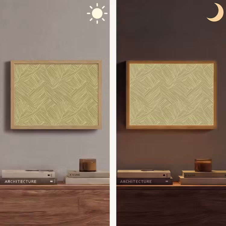 Abstract - Modern - Groen Light Box met batterij (Wandlamp) middel 907 -sfeer3