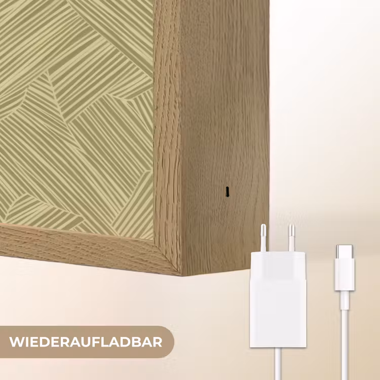 Abstract - Modern - Groen Light Box met batterij (Wandlamp) middel 907 -USP_websiteoplaadbaarDE