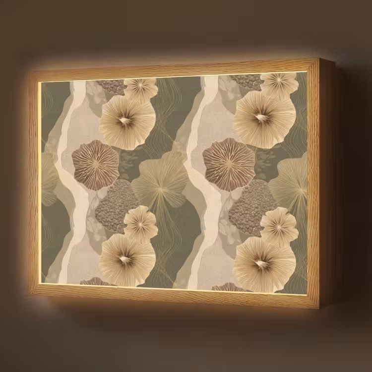 Abstract - Modern - Groen Light Box met batterij (Wandlamp) middel 907 -z3d_website