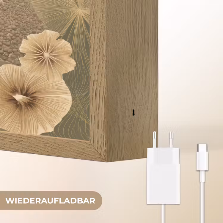 Abstract - Modern - Groen Light Box met batterij (Wandlamp) middel 907 -USP_websiteoplaadbaarDE
