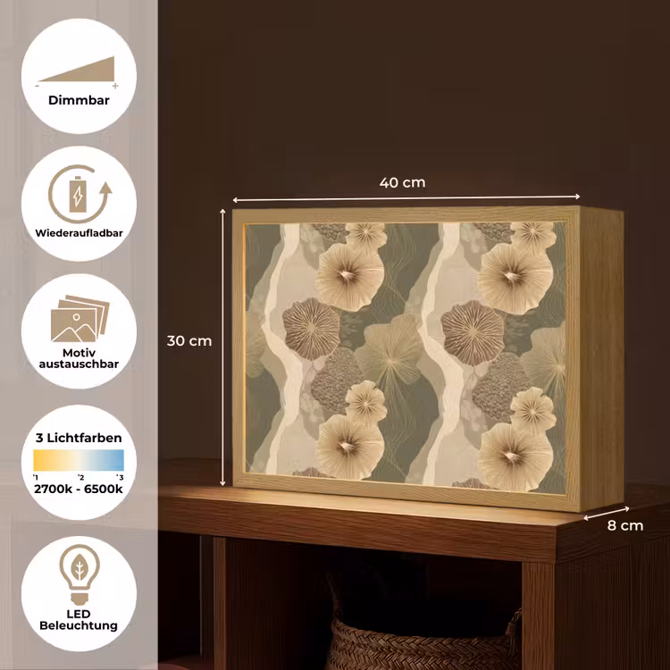 Abstract - Modern - Groen Light Box met batterij (Wandlamp) middel 907 -USP_websiteoverzichtDE