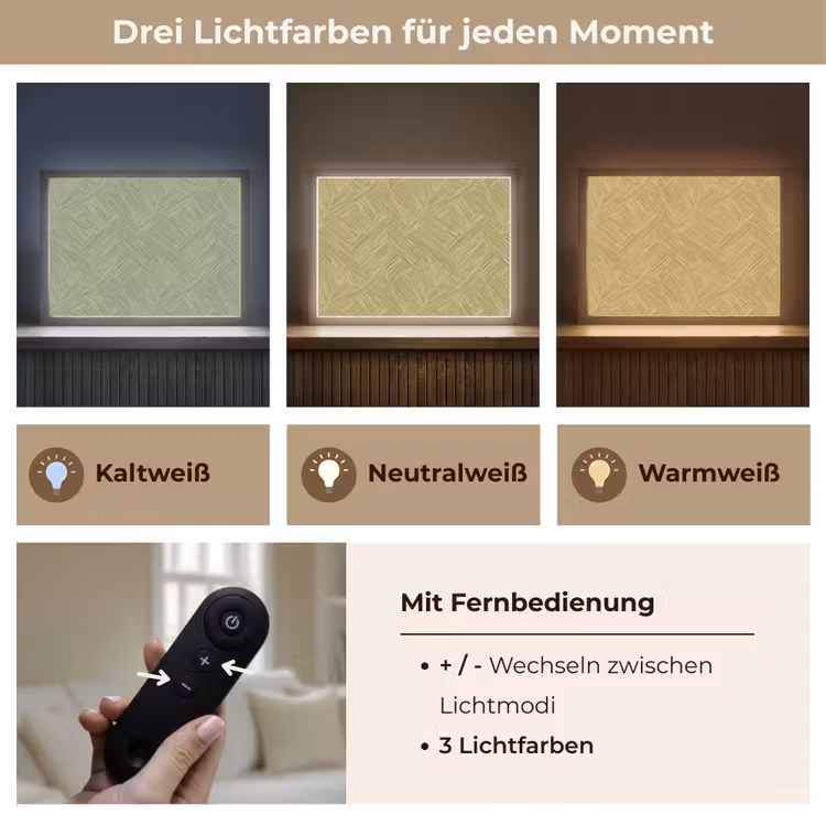 Abstract - Modern - Groen Light Box met batterij (Wandlamp) middel 907 -USP_lichtkleurDE
