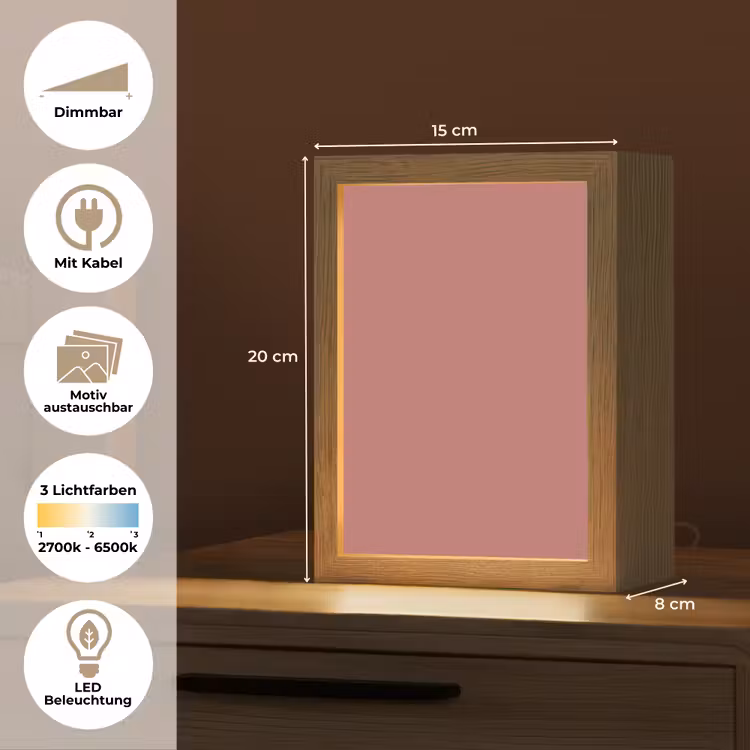 Ancient - Rose - Roze Light Box met kabel (Wandlamp) klein 929 -USP_websiteoverzichtDE