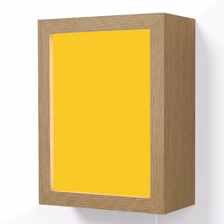 Antique - Gold - Geel Light Box met kabel (Wandlamp) klein 929 -3d