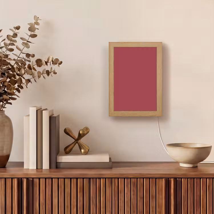 Antique - Ruby - Rood Light Box met kabel (Wandlamp) klein 929 -sfeer2