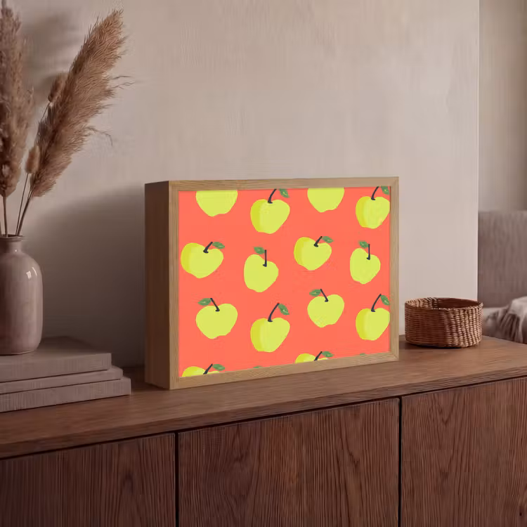Appels - Modern - Groen Light Box met batterij (Wandlamp) middel 907 -sfeer2