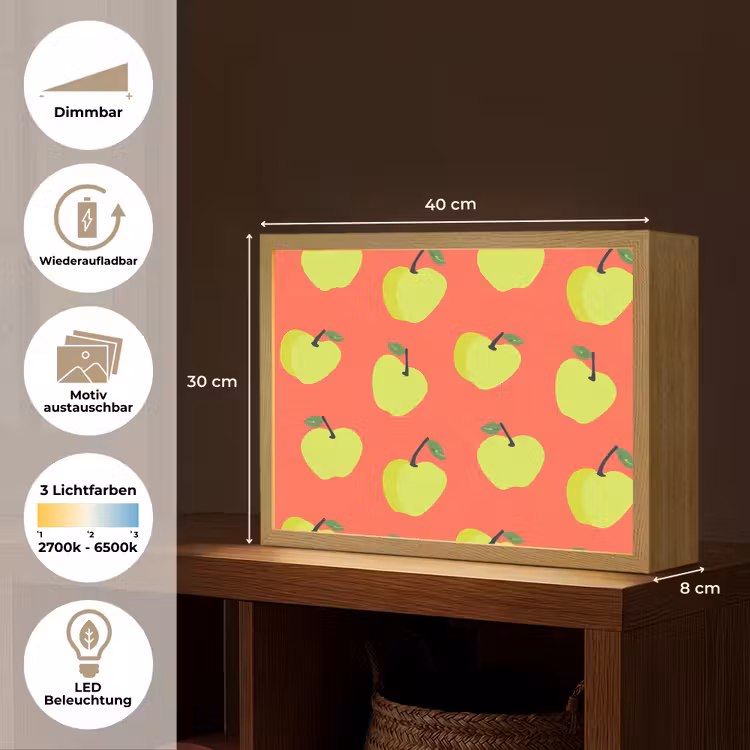 Appels - Modern - Groen Light Box met batterij (Wandlamp) middel 907 -USP_websiteoverzichtDE