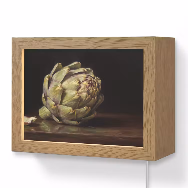 Lightbox - Wandleuchte - Artischocke – Essen – Klassisch - Artichok - Eten - Klassiek Light Box met kabel (Wandlamp) klein