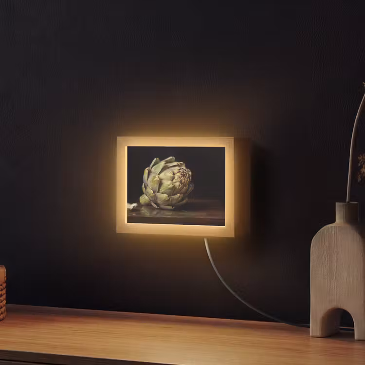 Lightbox - Wandleuchte - Artischocke – Essen – Klassisch - Artichok - Eten - Klassiek Light Box met kabel (Wandlamp) klein
