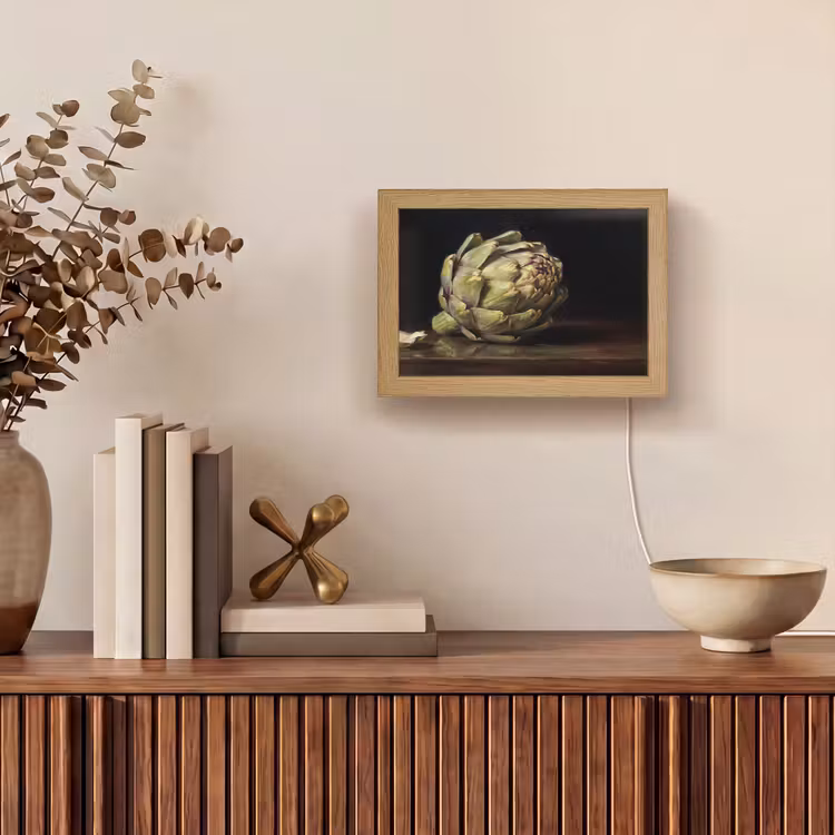 Lightbox - Wandleuchte - Artischocke – Essen – Klassisch - Artichok - Eten - Klassiek Light Box met kabel (Wandlamp) klein