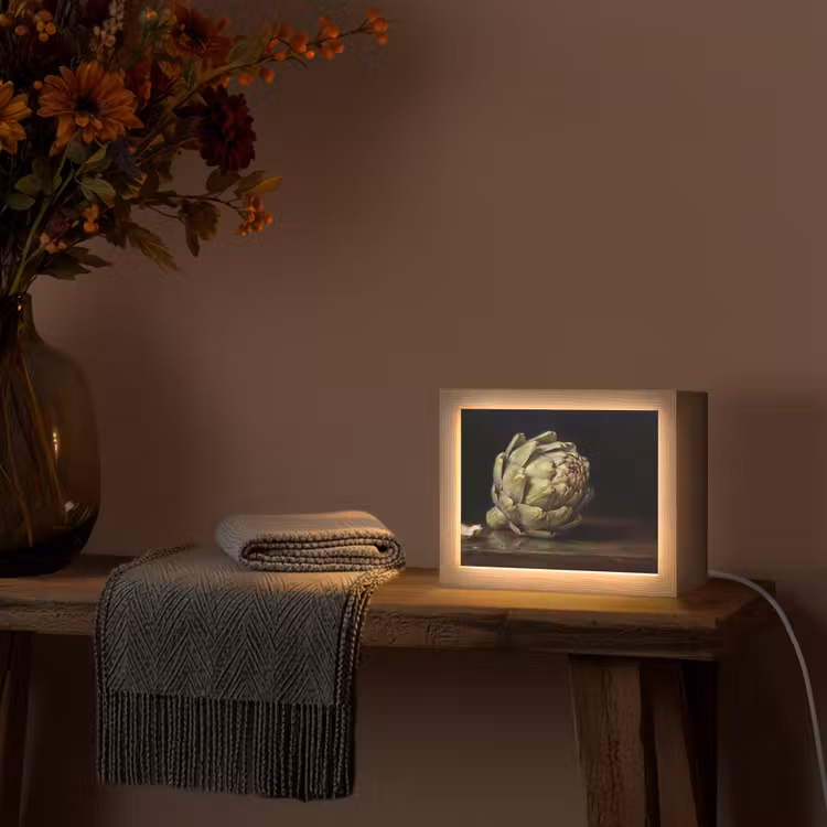 Lightbox - Wandleuchte - Artischocke – Essen – Klassisch - Artichok - Eten - Klassiek Light Box met kabel (Wandlamp) klein