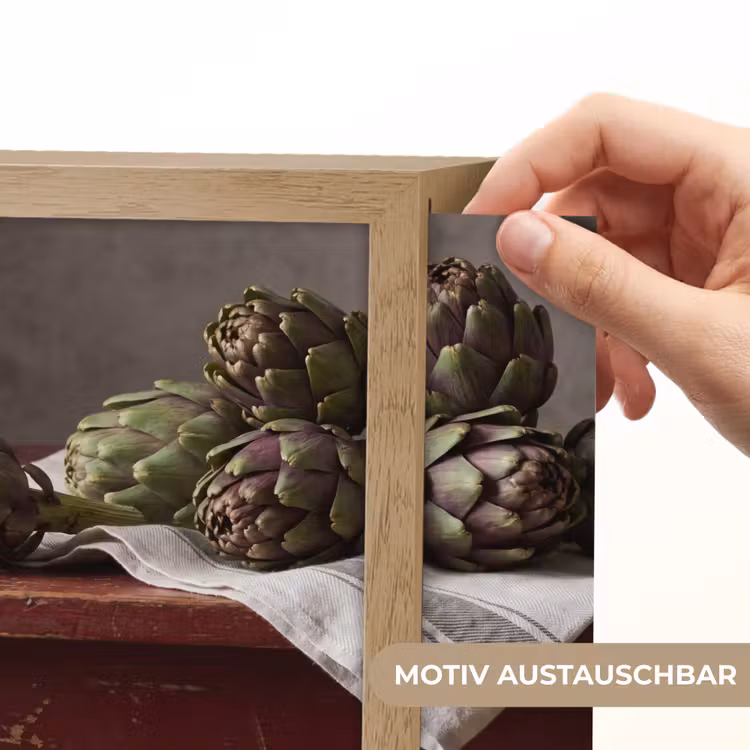 Lightbox - Wandleuchte - Artischocke – Essen – Rustikal - Artisjok - Eten - Rustiek Light Box met kabel (Wandlamp) klein