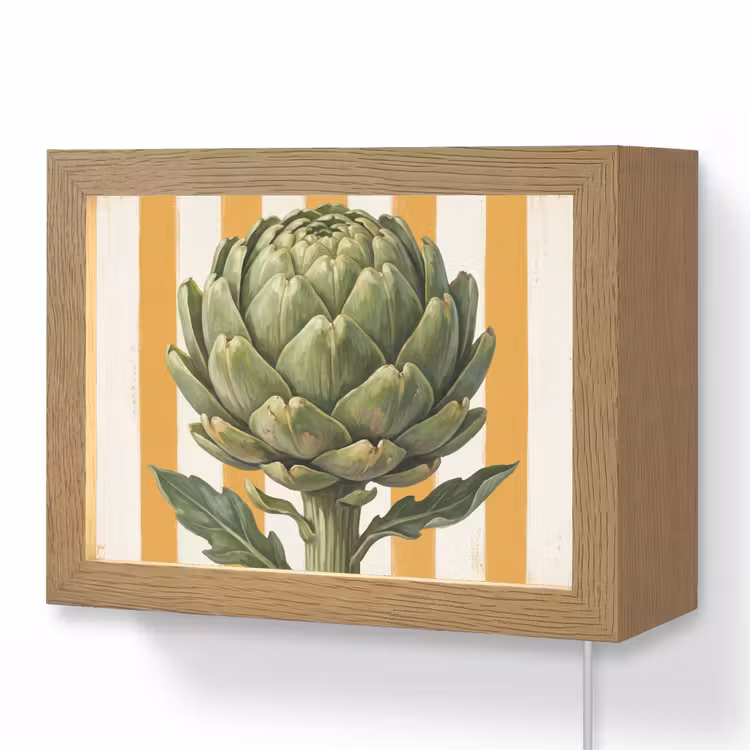 Lightbox - Wandleuchte - Artischocke – Modern – Gemüse - Artisjok - Modern - Groente Light Box met kabel (Wandlamp) klein