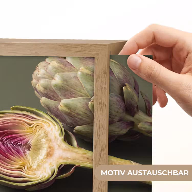 Lightbox - Wandleuchte - Artischocke – Violett – Lebensmittel - Artisjok - Paars - Voedsel Light Box met kabel (Wandlamp) klein