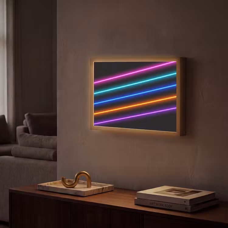 Esthetiek - Retro - Neon Light Box met batterij (Wandlamp) middel -sfeer1