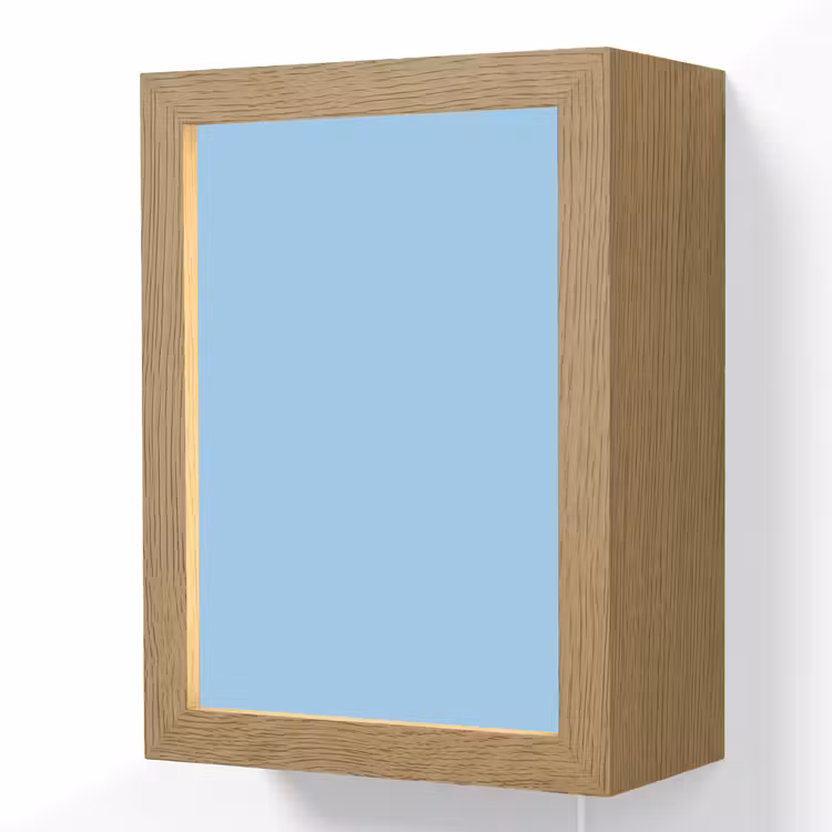 Baby - Blue - Blauw Light Box met kabel (Wandlamp) klein 929 -3d