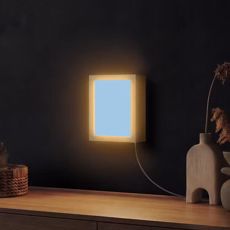 Baby - Blue - Blauw Light Box met kabel (Wandlamp) klein 929 -sfeer1