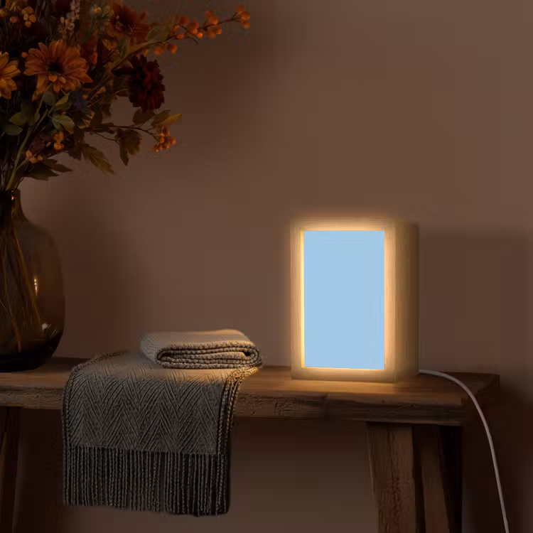 Baby - Blue - Blauw Light Box met kabel (Wandlamp) klein 929 -sfeer4