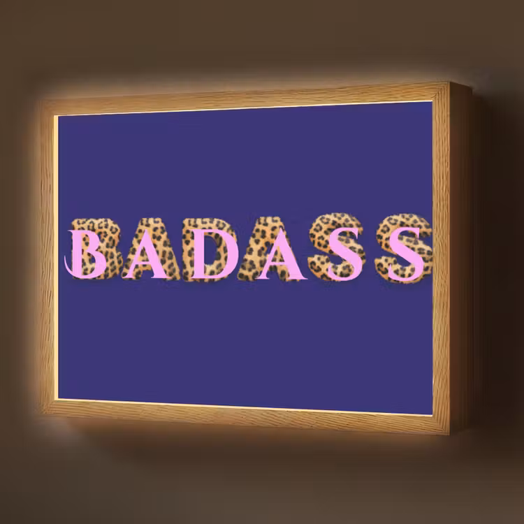 Badass - Panterpint - Schaduw - Roze Light Box met batterij (Wandlamp) middel -z3d_website