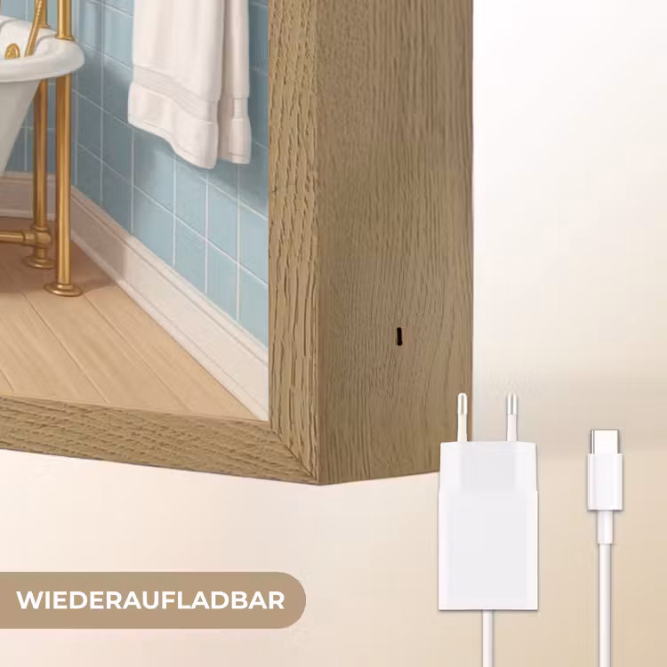 Badkamer - Vrouw - Roze Light Box met batterij (Wandlamp) middel -USP_websiteoplaadbaarDE