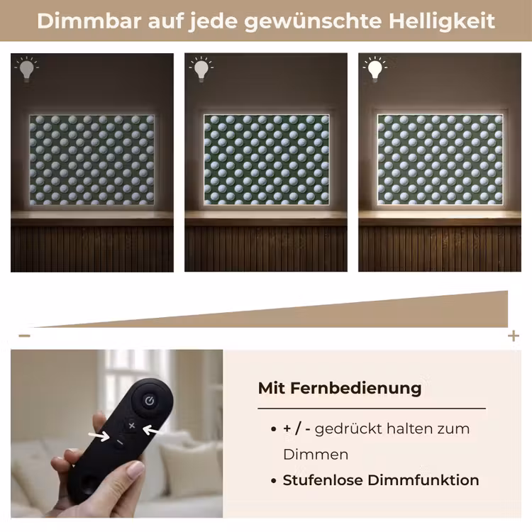 Ballen - Golf - Groen Light Box met batterij (Wandlamp) middel 907 -USP_dimbaarDE