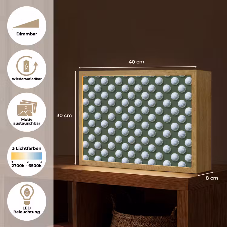 Ballen - Golf - Groen Light Box met batterij (Wandlamp) middel 907 -USP_websiteoverzichtDE