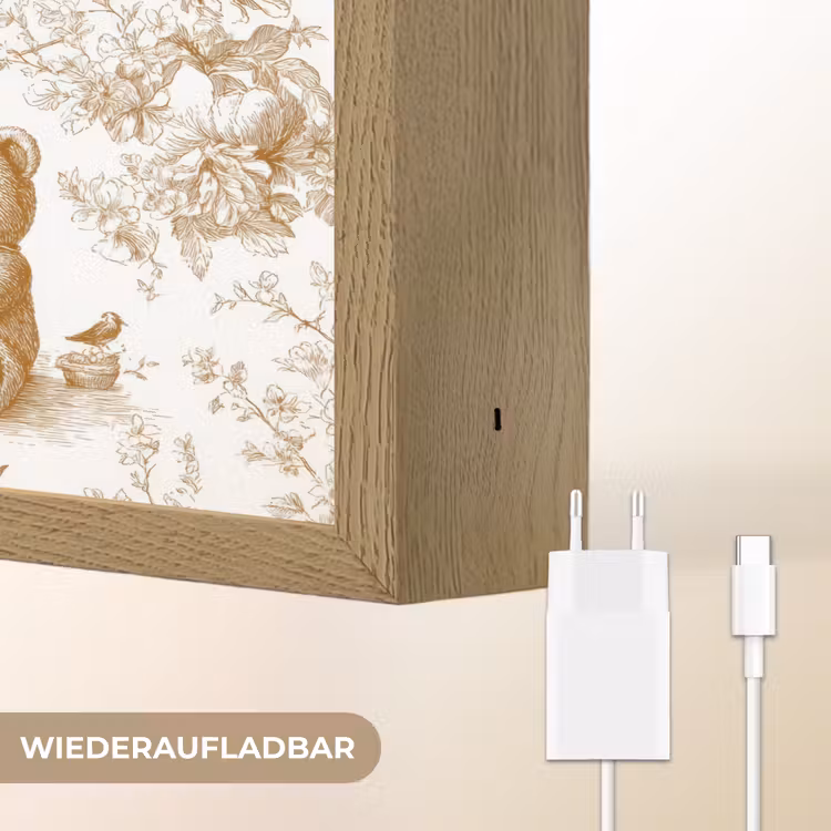 Beer - Tijdloos - Bruin Light Box met batterij (Wandlamp) middel 907 -USP_websiteoplaadbaarDE