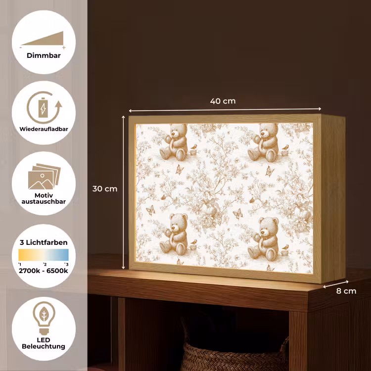 Beer - Tijdloos - Bruin Light Box met batterij (Wandlamp) middel 907 -USP_websiteoverzichtDE