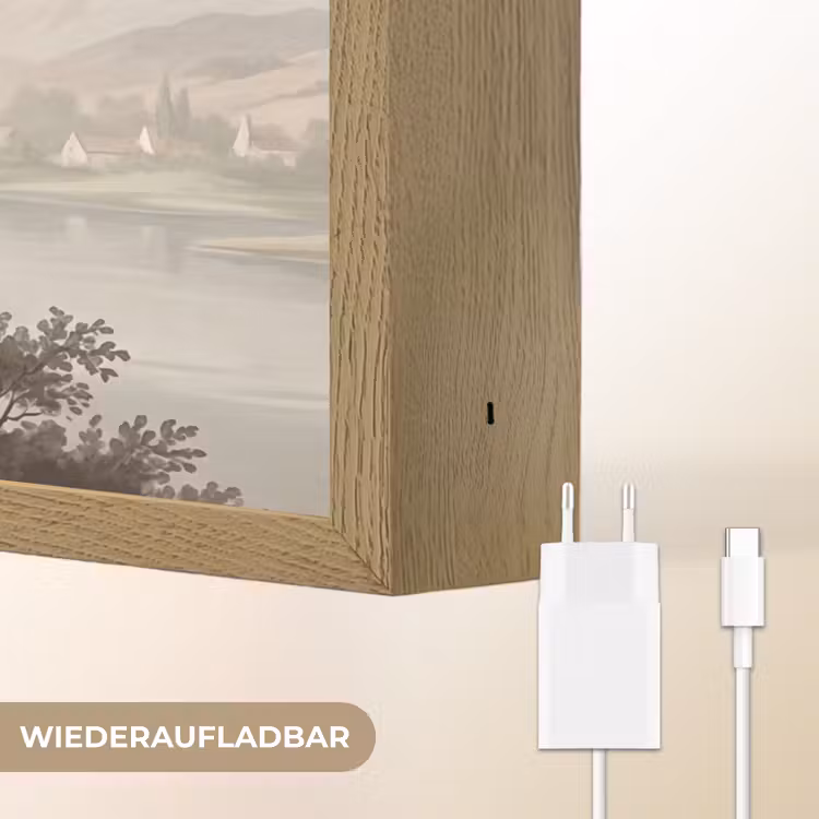 Bomen - Meer - Bergen - Illustratie Light Box met batterij (Wandlamp) middel -USP_websiteoplaadbaarDE