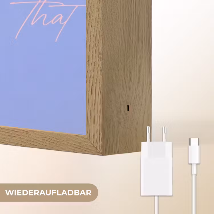 Mok - Koffie - Vrouw - Paars Light Box met batterij (Wandlamp) middel -USP_websiteoplaadbaarDE
