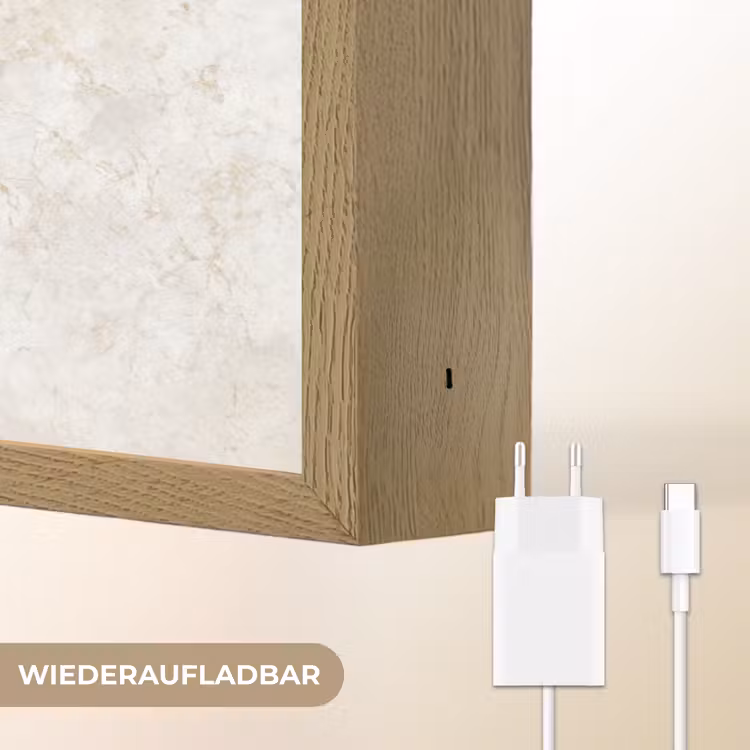 Beige - Marmer - Aders Light Box met batterij (Wandlamp) middel 907 -USP_websiteoplaadbaarDE
