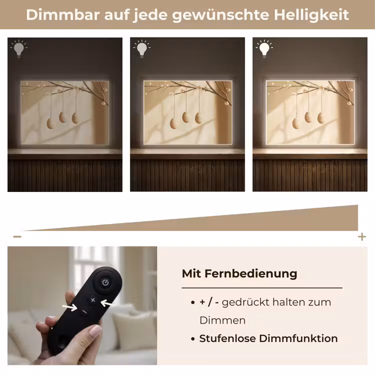 Beige - Paastak - Eieren Light Box met batterij (Wandlamp) middel -USP_dimbaarDE