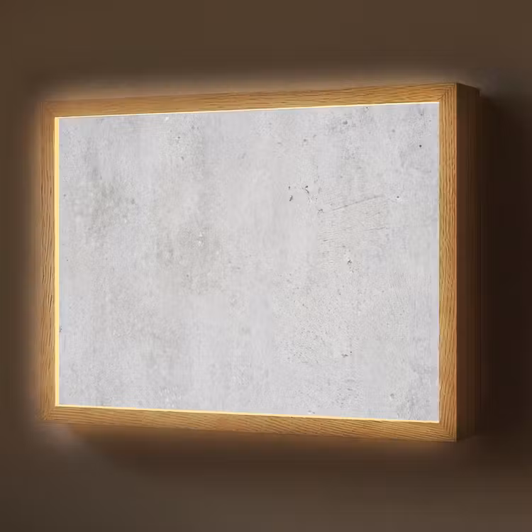 Beton - Textuur - Achtergrond - Grijs - Industrieel Light Box met batterij (Wandlamp) middel -z3d_website