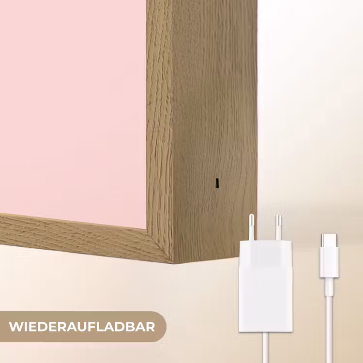 Blah - Bliksem - Roze Light Box met batterij (Wandlamp) middel -USP_websiteoplaadbaarDE