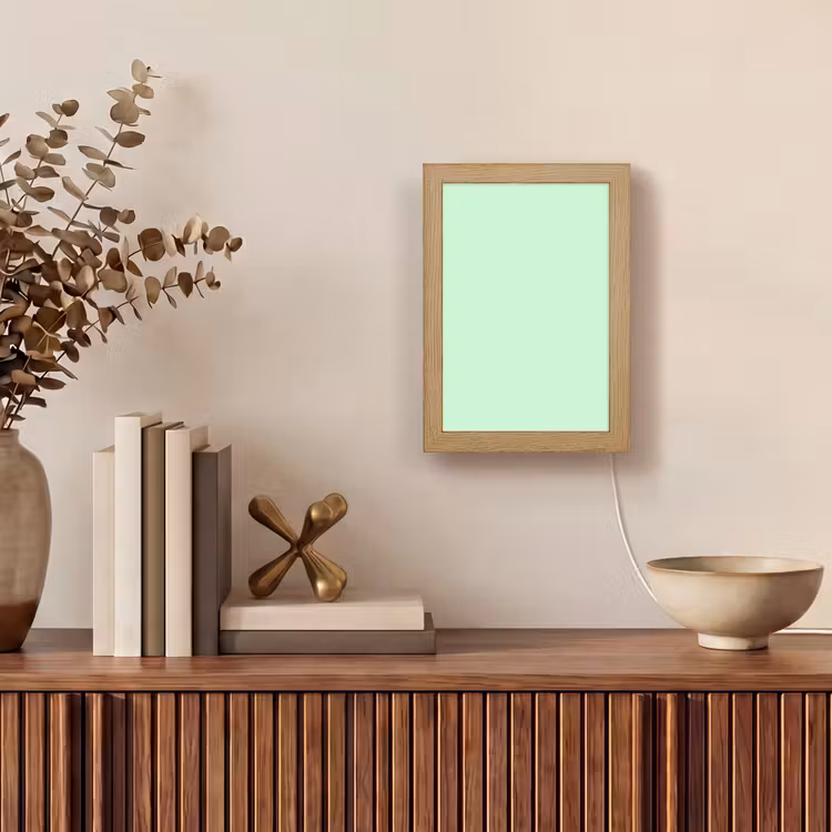 Pale - Mint - Groen Light Box met kabel (Wandlamp) klein 929 -sfeer2