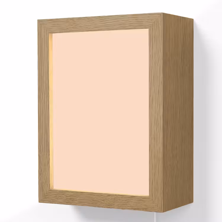 Pale - Peach - Nude Light Box met kabel (Wandlamp) klein 929 -3d