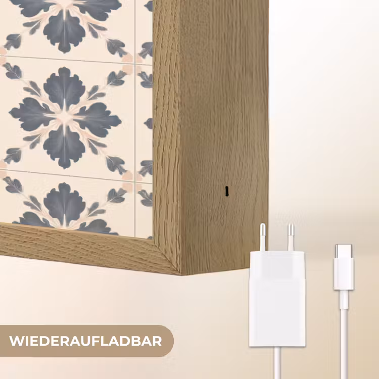 Bladvorm - Klassiek - Kleurrijk Light Box met batterij (Wandlamp) middel 907 -USP_websiteoplaadbaarDE