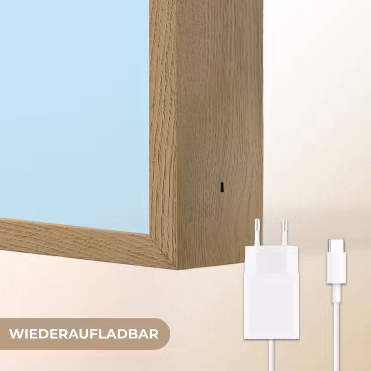 Blauw - Oranje - Tekst Light Box met batterij (Wandlamp) middel -USP_websiteoplaadbaarDE